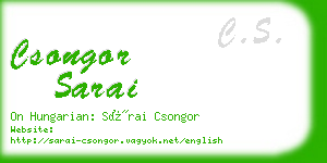 csongor sarai business card